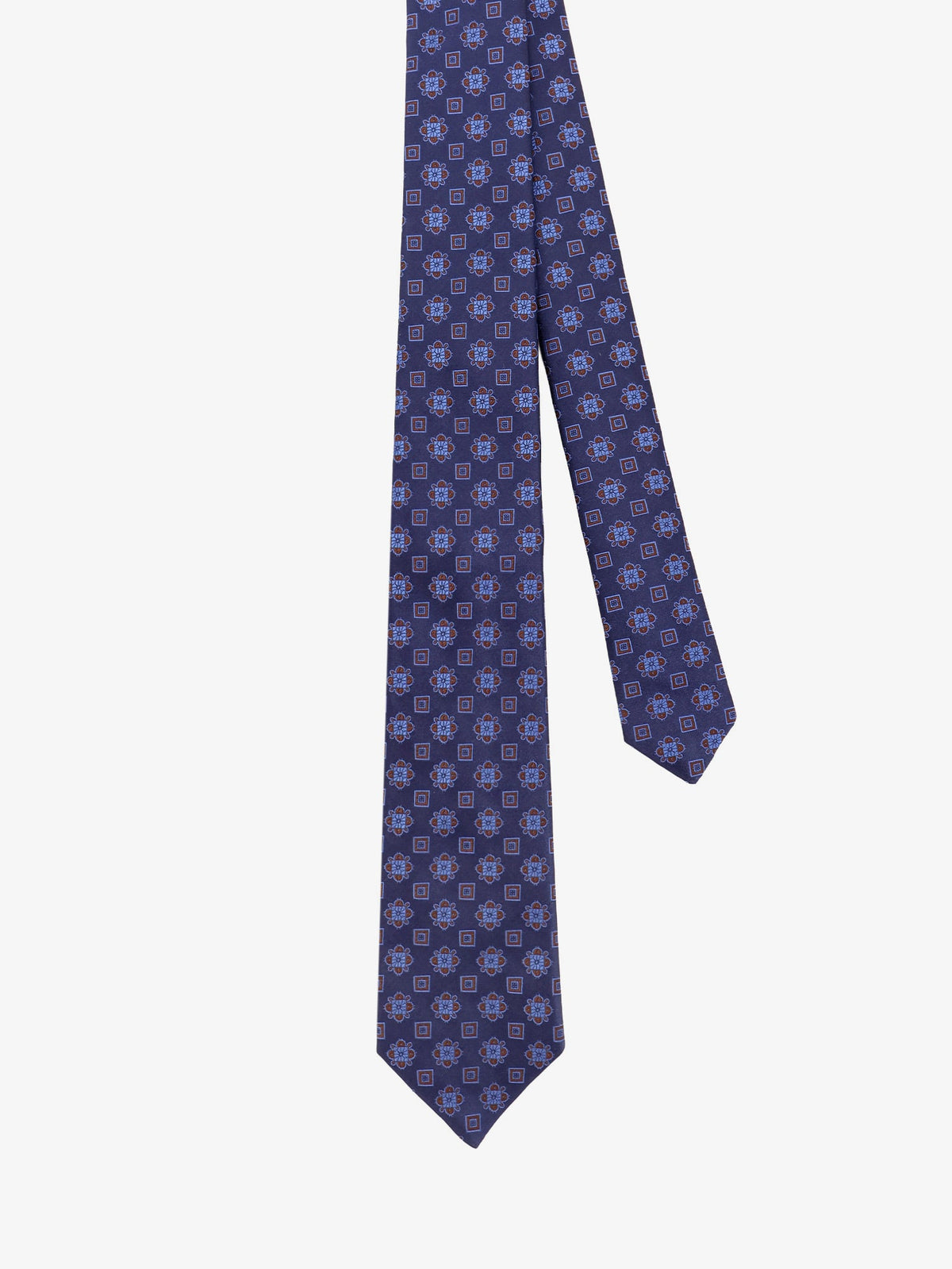 Kiton Silk tie with micro-pattern - Multicolore