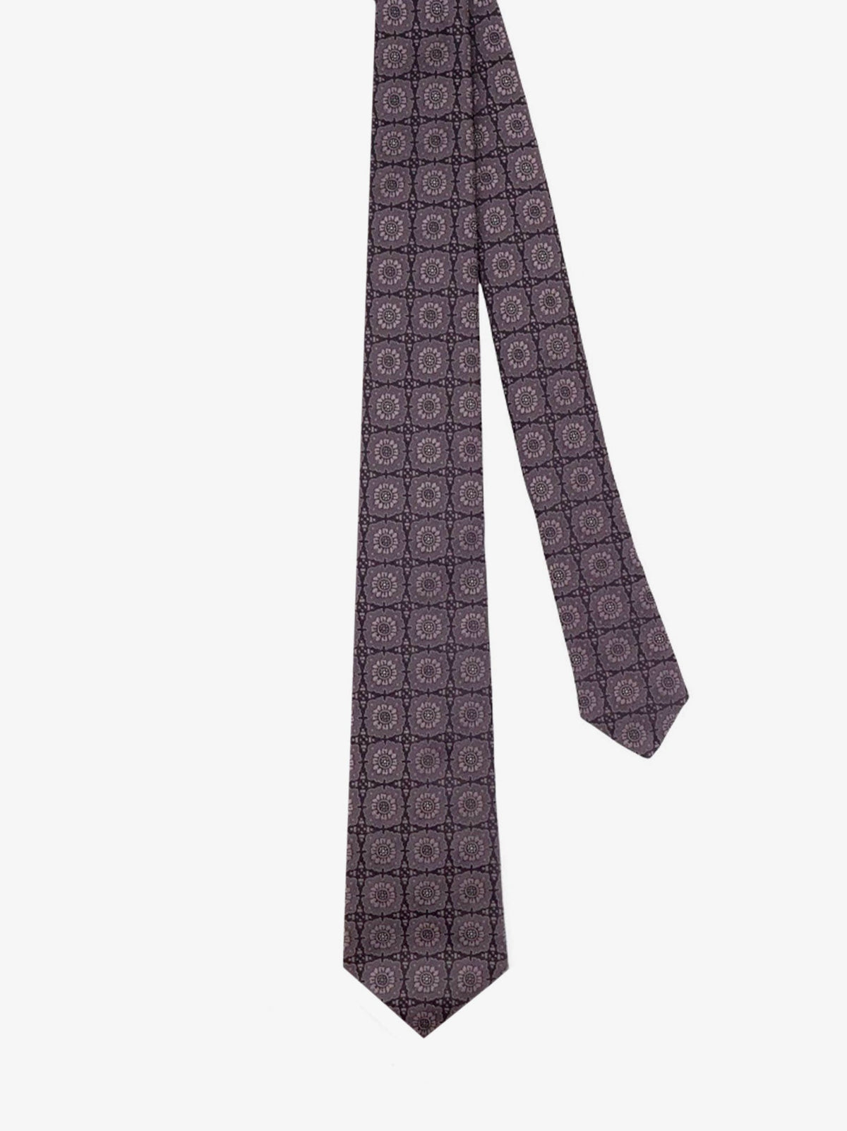 Kiton Silk tie with micro-pattern - Multicolore