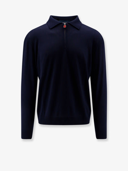 Kiton Wool Polo Shirt - Blunavy