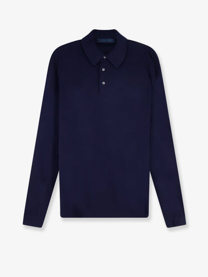 Kiton Wool polo shirt - Blunavy