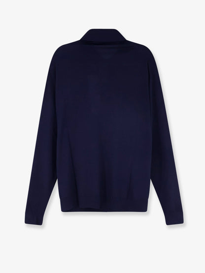 Kiton Wool polo shirt - Blunavy