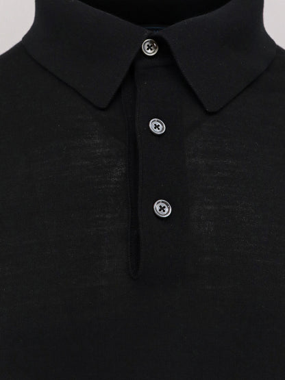 Kiton Wool Polo Shirt - Nero