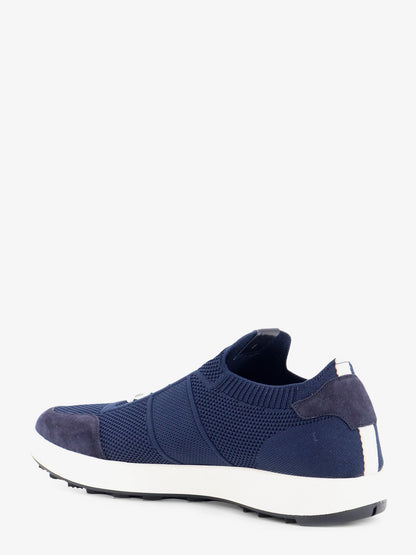 Kiton Knitted fabric sneakers with suede inserts - Blu