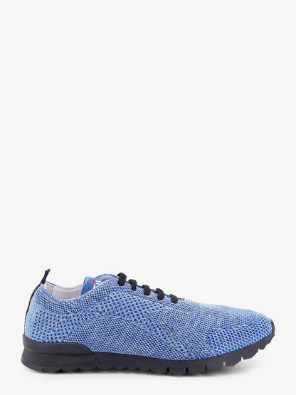 Kiton Knitted fabric sneakers with embroidered logo - Jeans