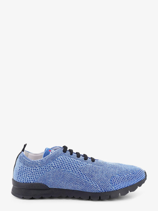 Kiton Knitted fabric sneakers with embroidered logo - Jeans