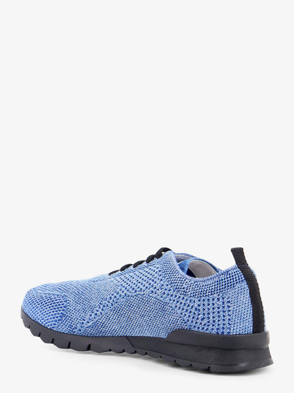 Kiton Knitted fabric sneakers with embroidered logo - Jeans