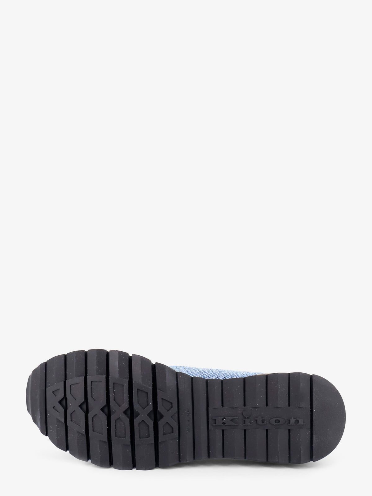 Kiton Knitted fabric sneakers with embroidered logo - Jeans