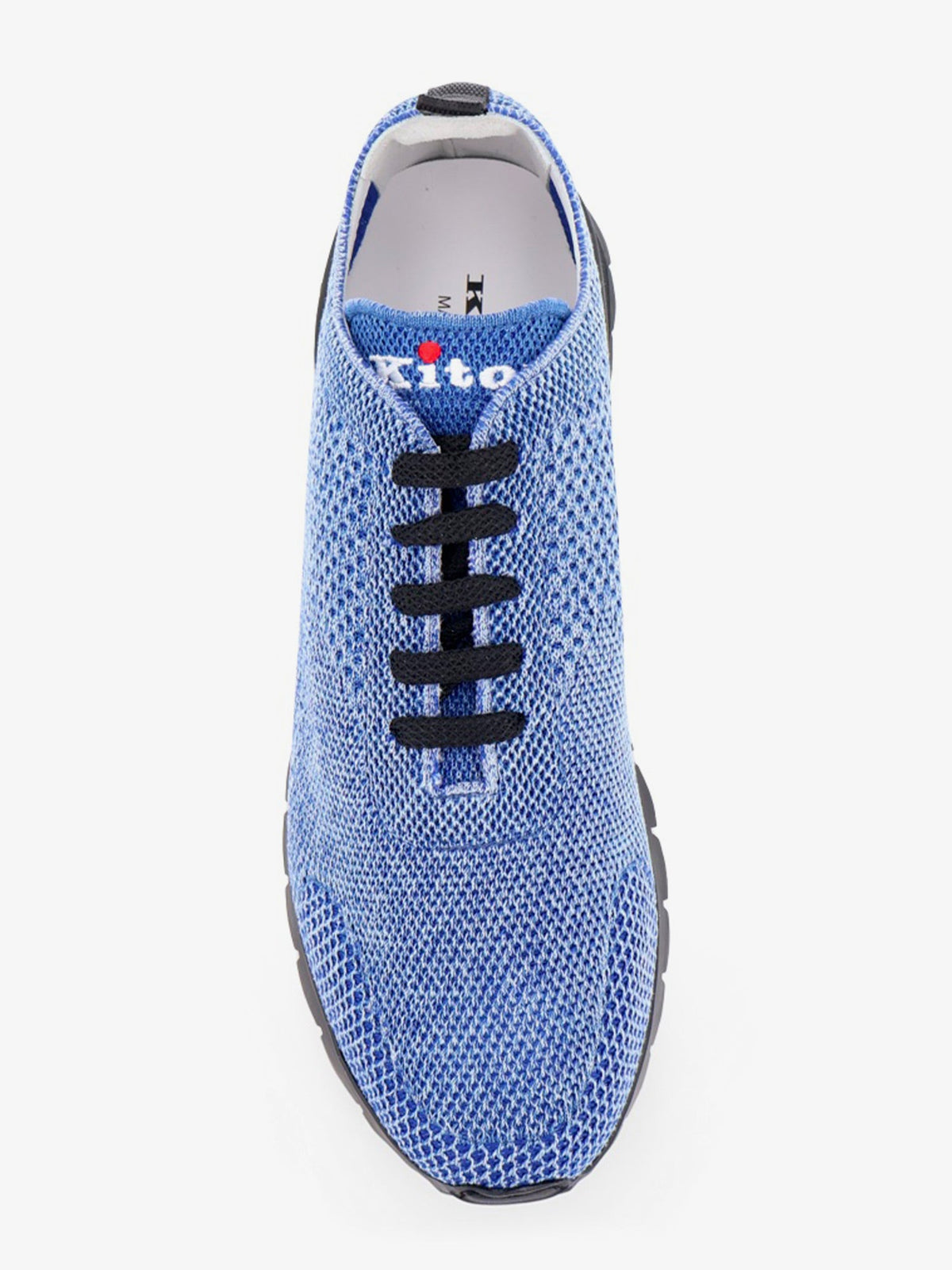 Kiton Knitted fabric sneakers with embroidered logo - Jeans