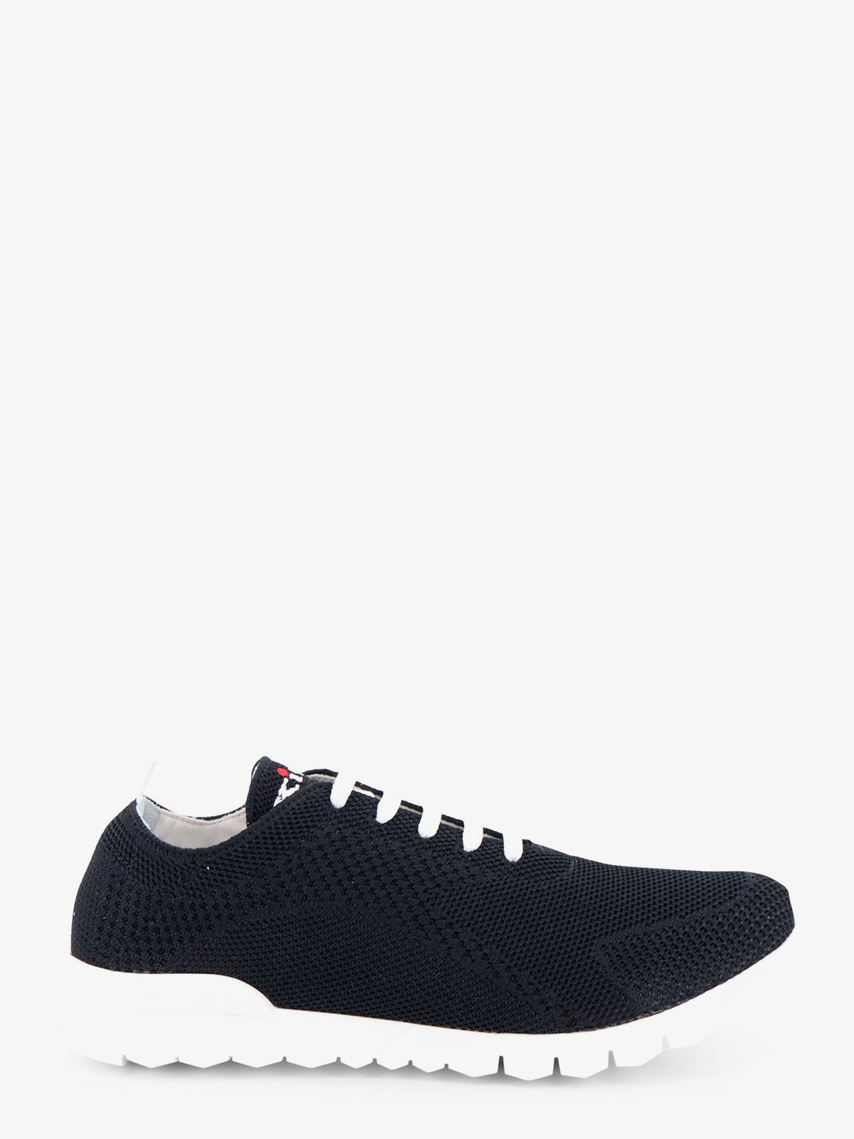 Kiton Knitted fabric sneakers with embroidered logo - Nero