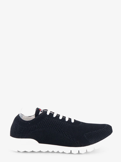 Kiton Knitted fabric sneakers with embroidered logo - Nero