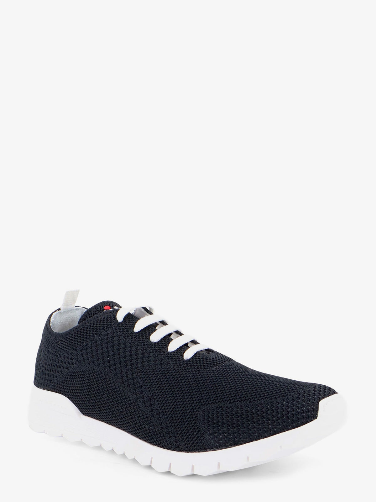 Kiton Knitted fabric sneakers with embroidered logo - Nero