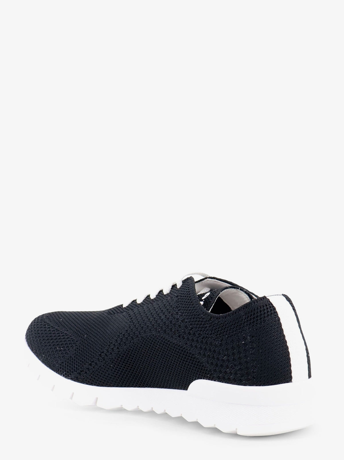Kiton Knitted fabric sneakers with embroidered logo - Nero