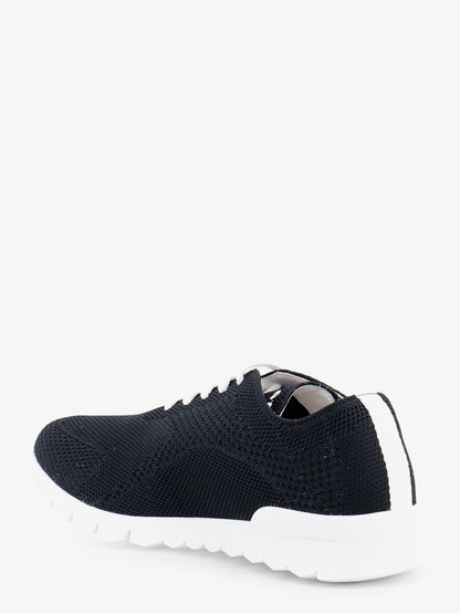 Kiton Knitted fabric sneakers with embroidered logo - Nero