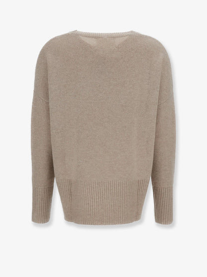 Lisa Yang Mila cashmere sweater with ribbed knit - Sand