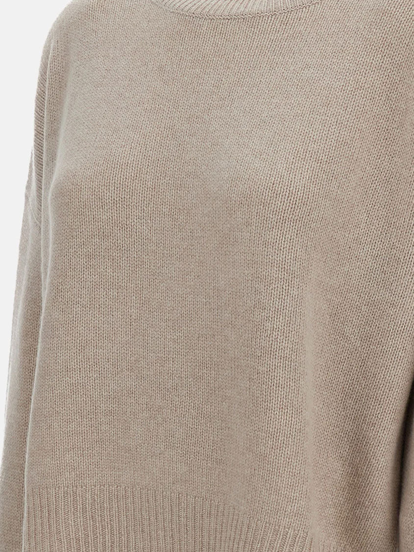 Lisa Yang Mila cashmere sweater with ribbed knit - Sand