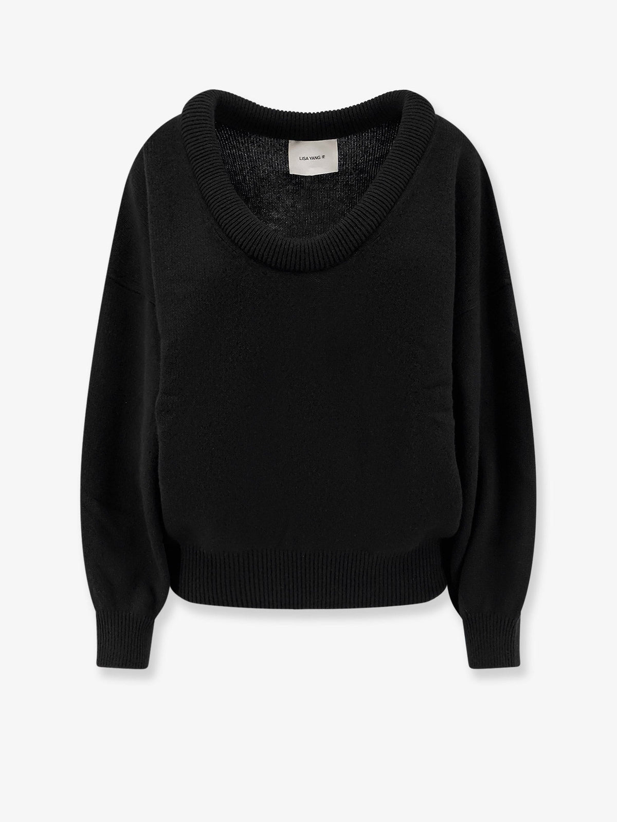 Lisa Yang Doria sweater with wide neckline - Black