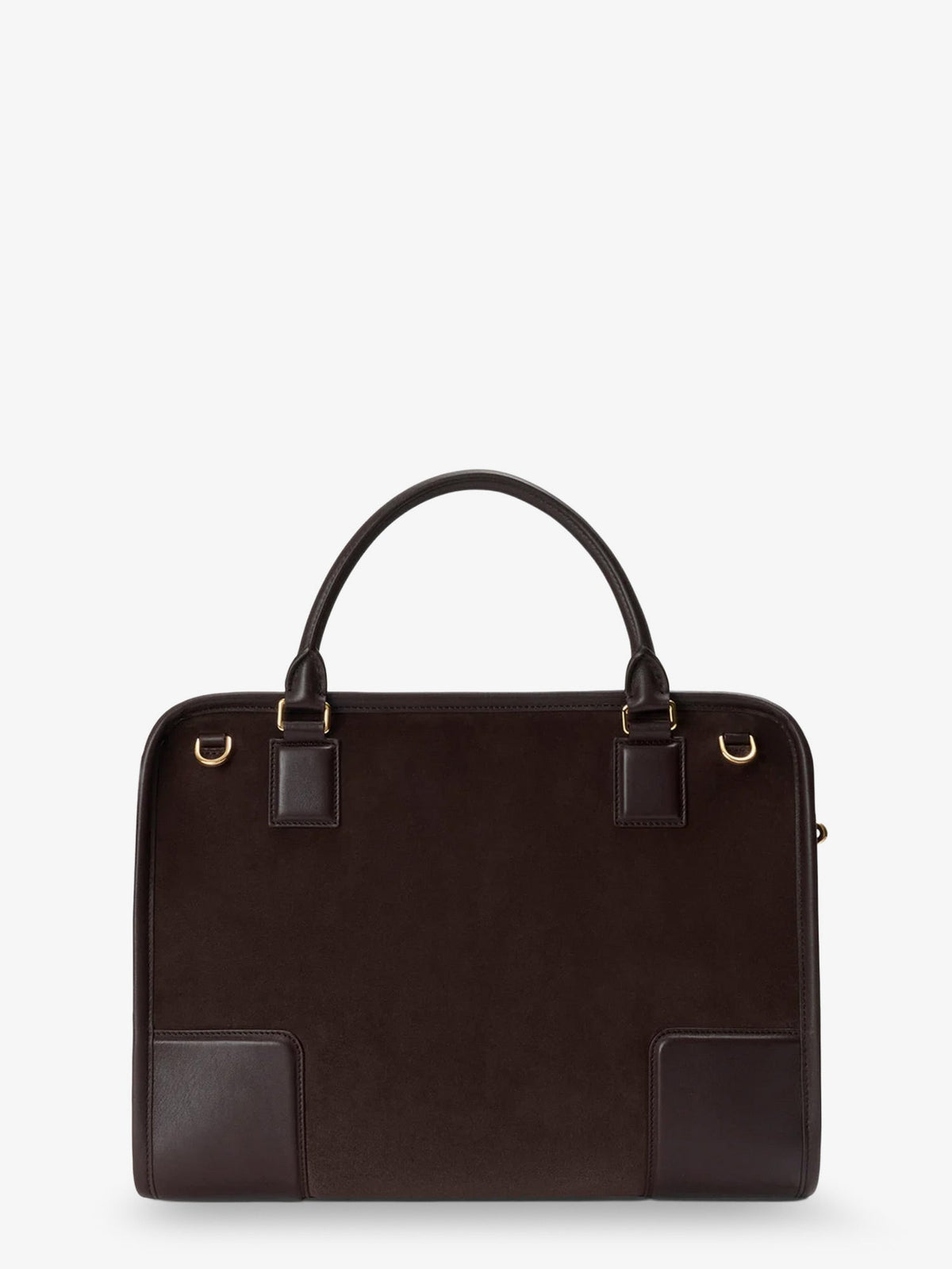 Loewe Amazona 180 Suede Handbag - Dark Chestnut