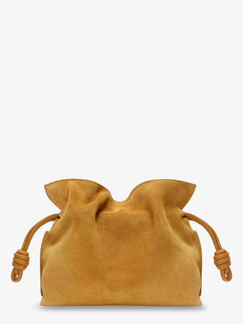 Loewe Flamenco suede handbag - Ochre