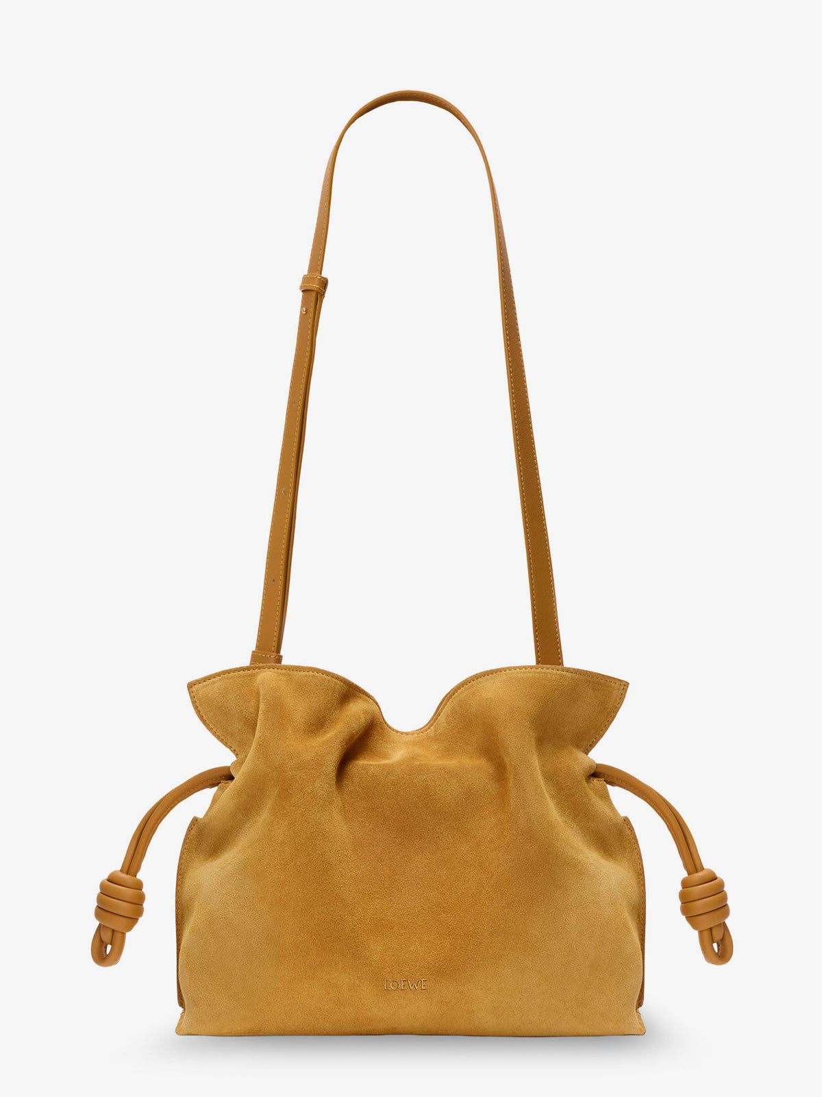 Loewe Flamenco suede handbag - Ochre