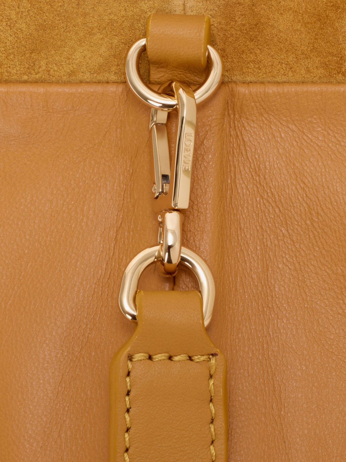 Loewe Flamenco suede handbag - Ochre