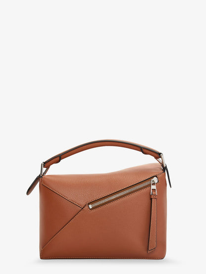 Loewe Puzzle Edge leather handbag with engraved Anagram logo - Tan
