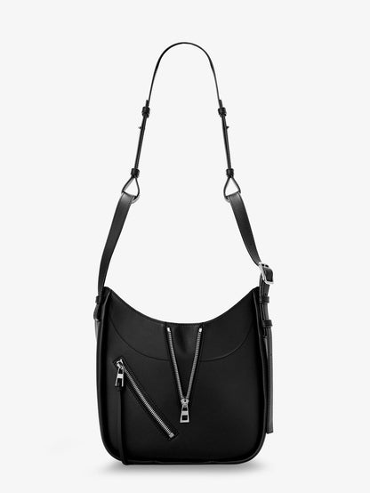 Loewe Hammock Flip leather handbag with front lettering logo - Black