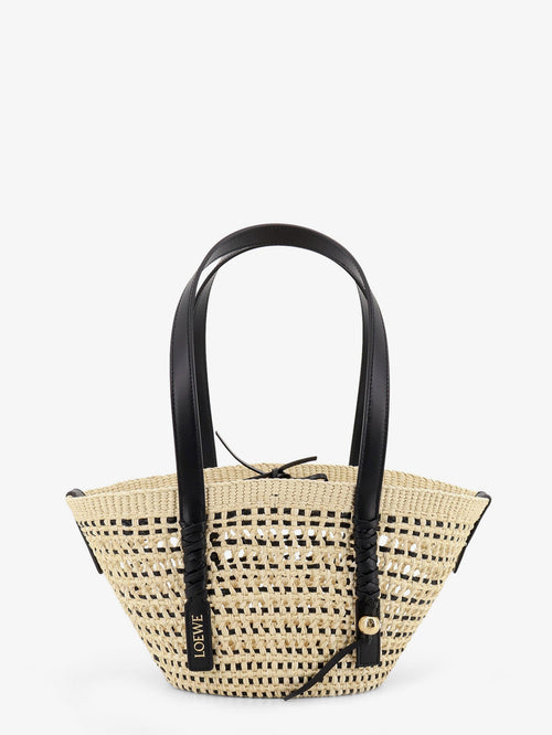 Loewe Paula's Ibiza -Braid Basket Small Iraca Palm Leaf Shoulder Bag - Naturalblack