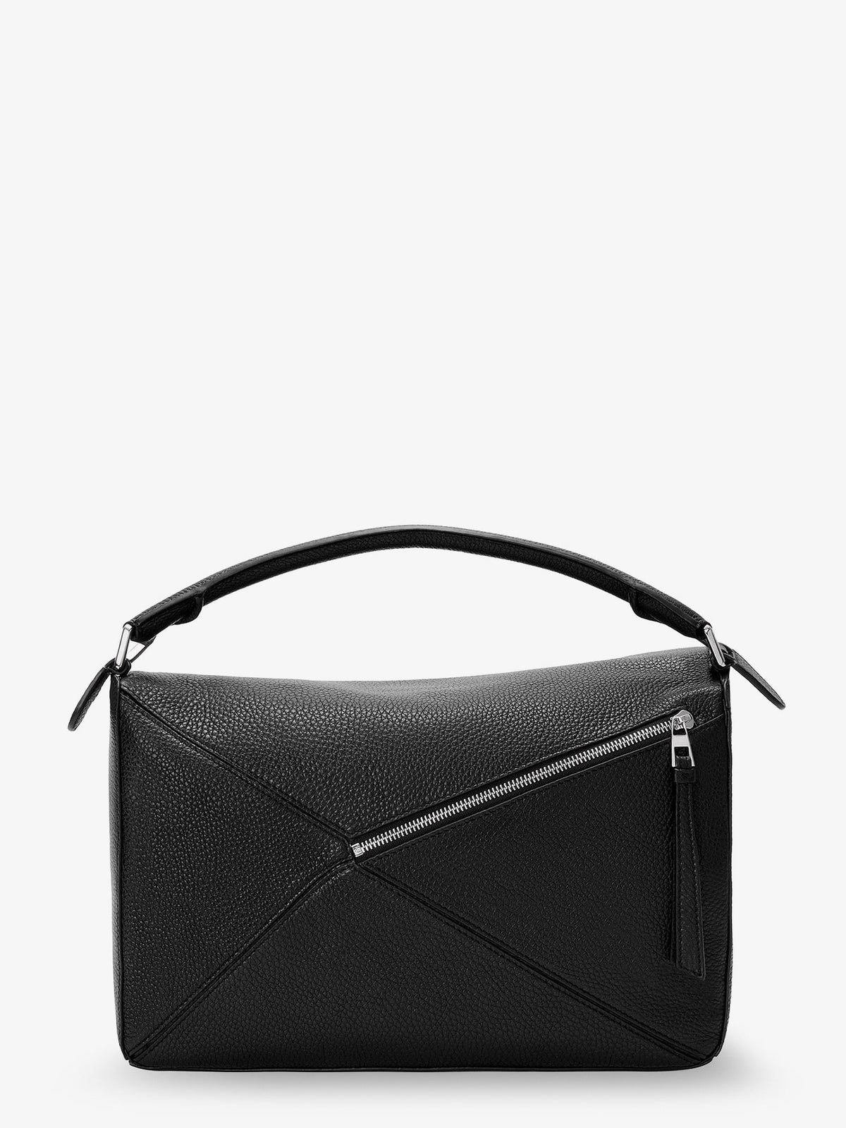 Loewe Puzzle Large textured leather handbag - Black