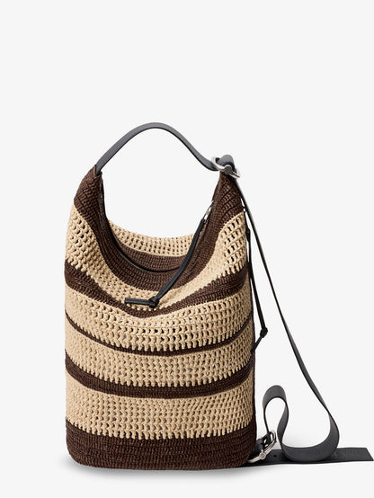 Loewe Paula's Ibiza Raffia Bucket Bag - Chocolatenatural