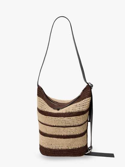 Loewe Paula's Ibiza Raffia Bucket Bag - Chocolatenatural