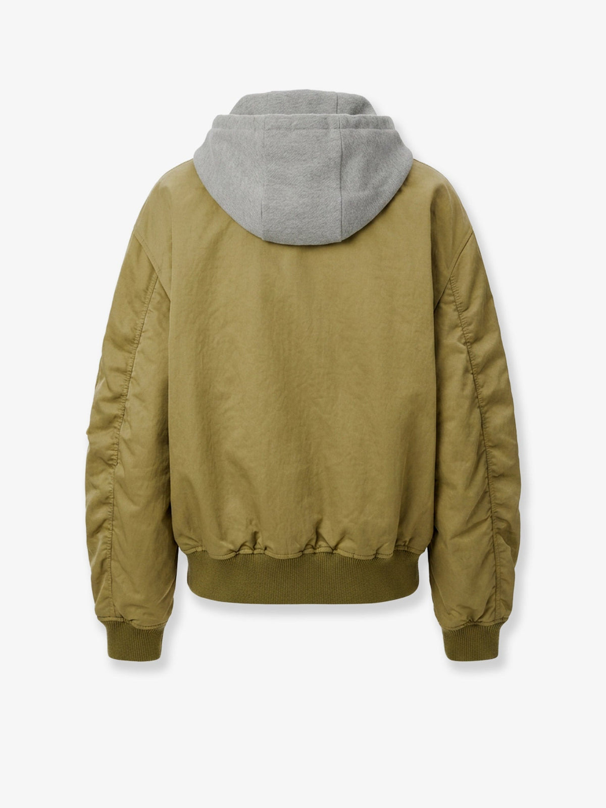 Loewe Technical fabric bomber with hood - Khaki Green