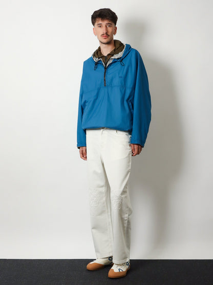 Loewe Anorak technical fabric windbreaker with embroidered Anagram logo - Blue