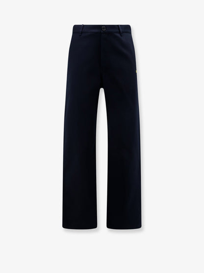 Loewe Denim trousers with contrasting embroidered logo - Dark Navy