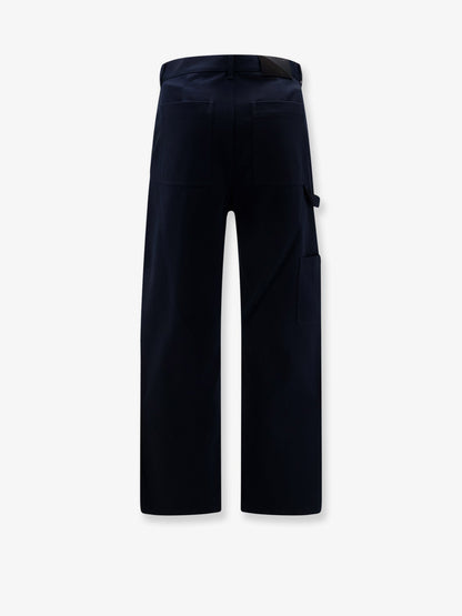 Loewe Denim trousers with contrasting embroidered logo - Dark Navy
