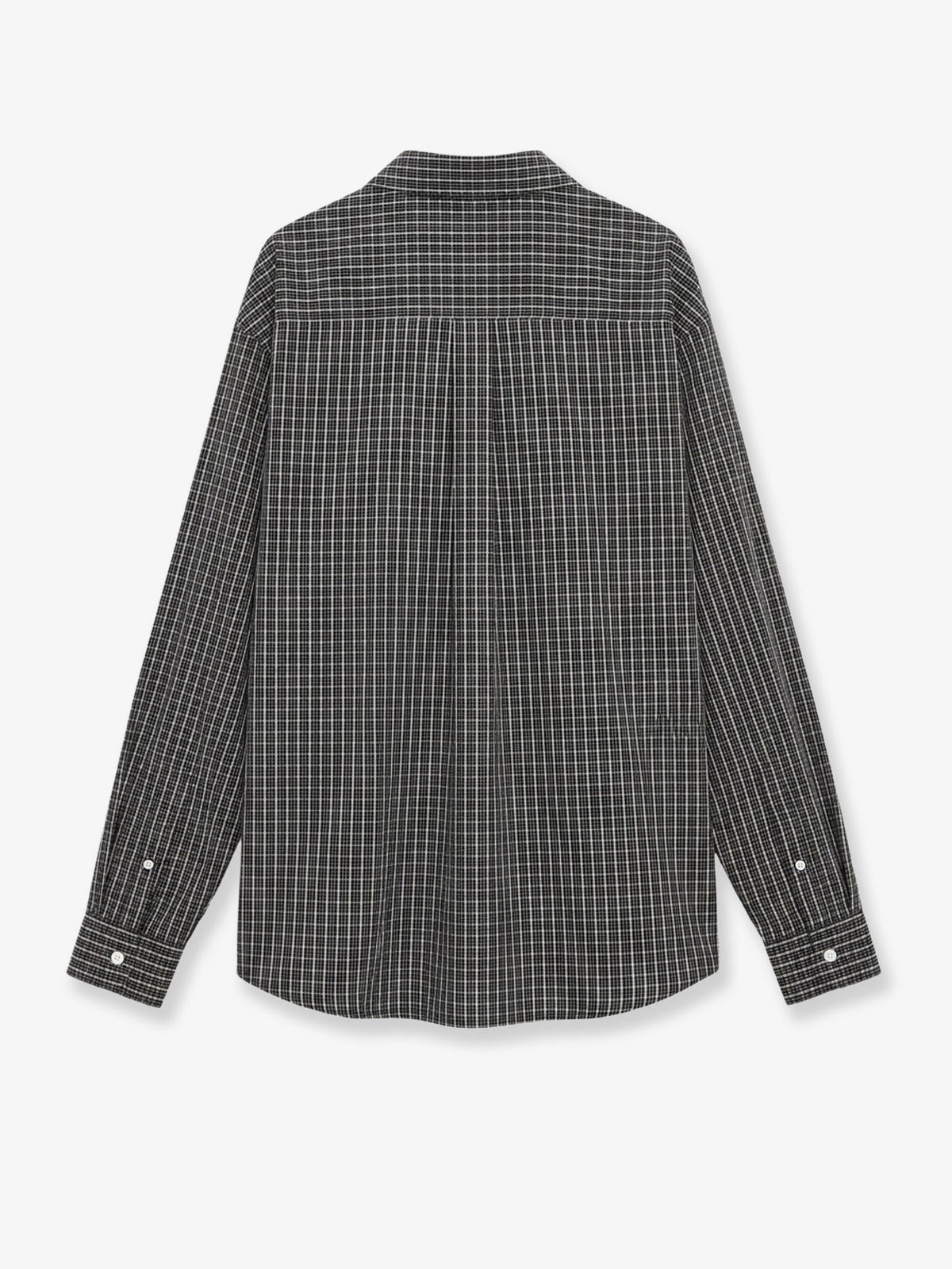 Loewe Technical cotton shirt with all-over check pattern - Black/White