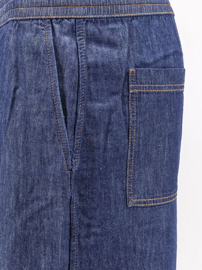 Loewe Cotton bermuda shorts with Anagram logo on the back - Denim Blue