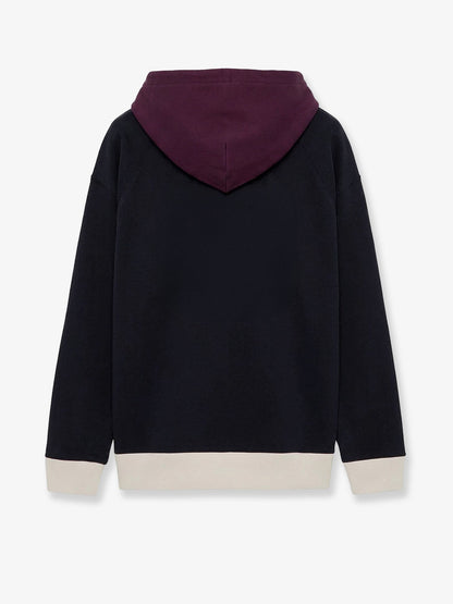 Loewe Cotton hoodie - Dark Blue/White