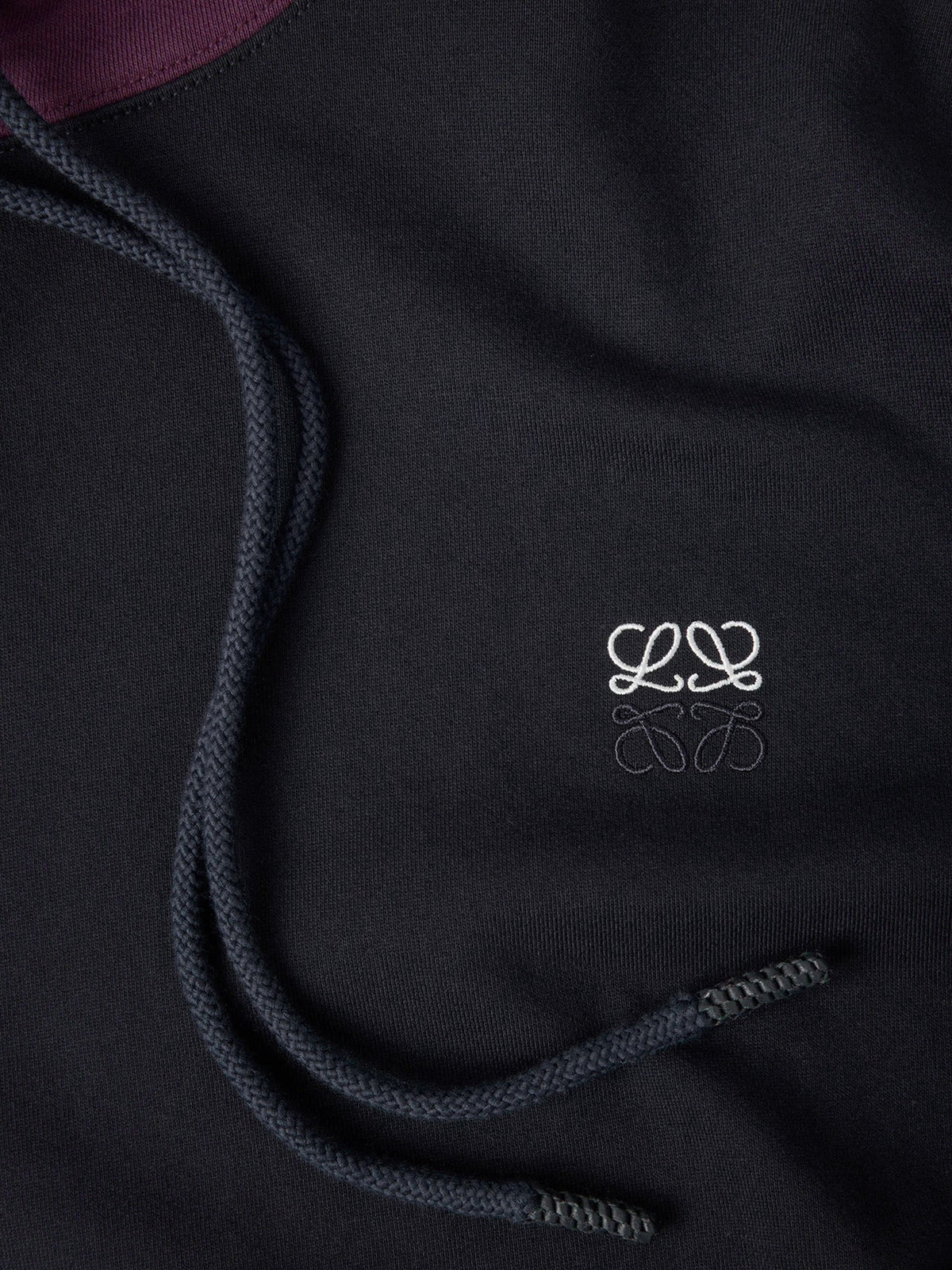Loewe Cotton hoodie - Dark Blue/White
