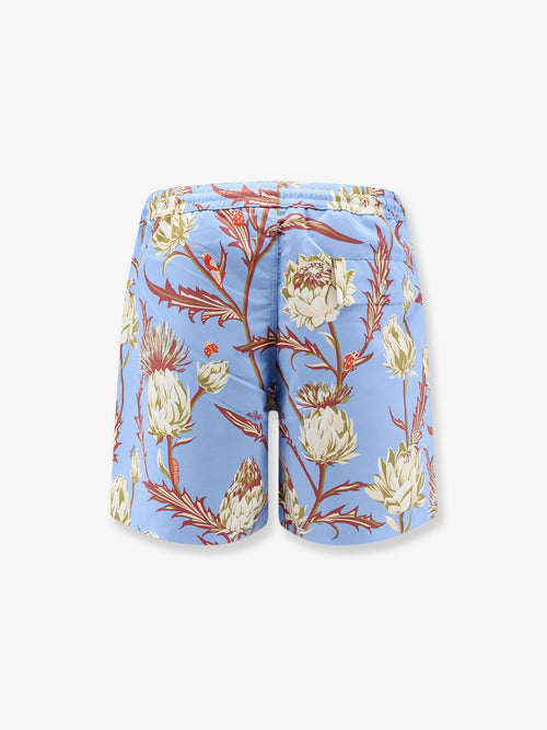 Loewe Paula's Ibiza floral print nylon swim trunks - Bluemulticolor