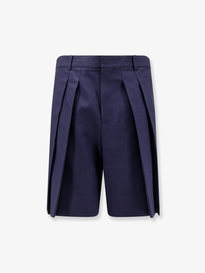Loewe Paula's Ibiza linen and cotton bermuda shorts - Navyblack