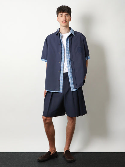 Loewe Paula's Ibiza linen and cotton bermuda shorts - Navyblack