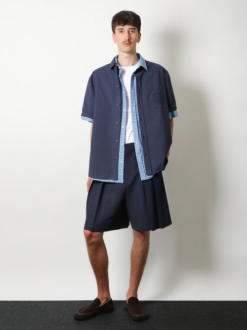 Loewe Paula's Ibiza linen and cotton bermuda shorts - Navyblack