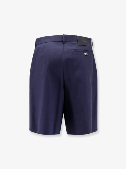 Loewe Paula's Ibiza linen and cotton bermuda shorts - Navyblack