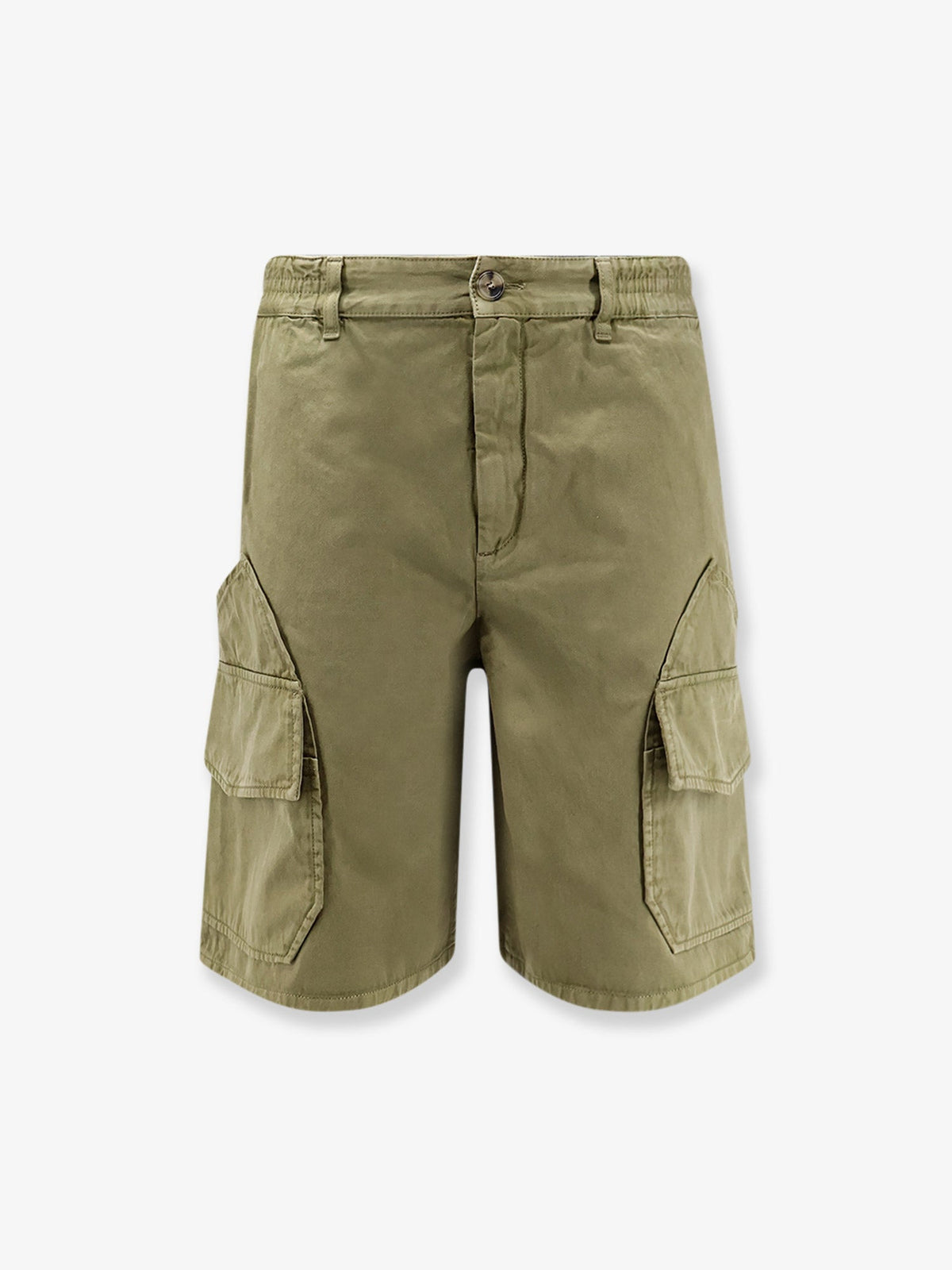 Loewe Paulas Ibiza Cotton Cargo Bermuda Shorts - Khaki Green