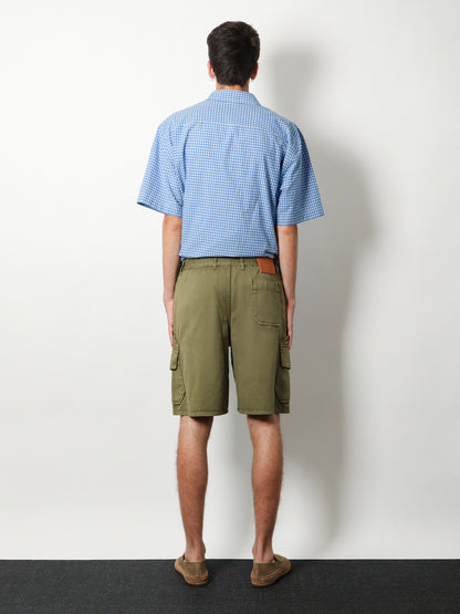 Loewe Paulas Ibiza Cotton Cargo Bermuda Shorts - Khaki Green