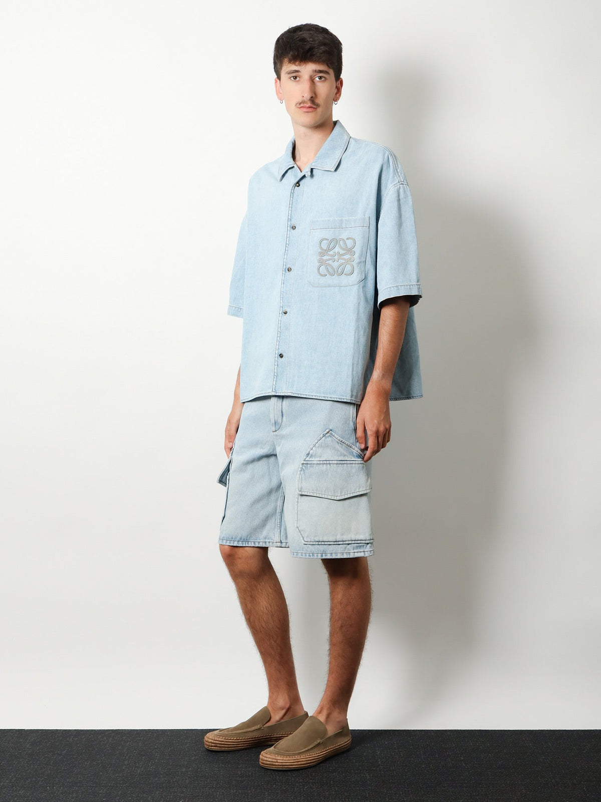 Loewe Pantalone corto con tasche - Washed Blue