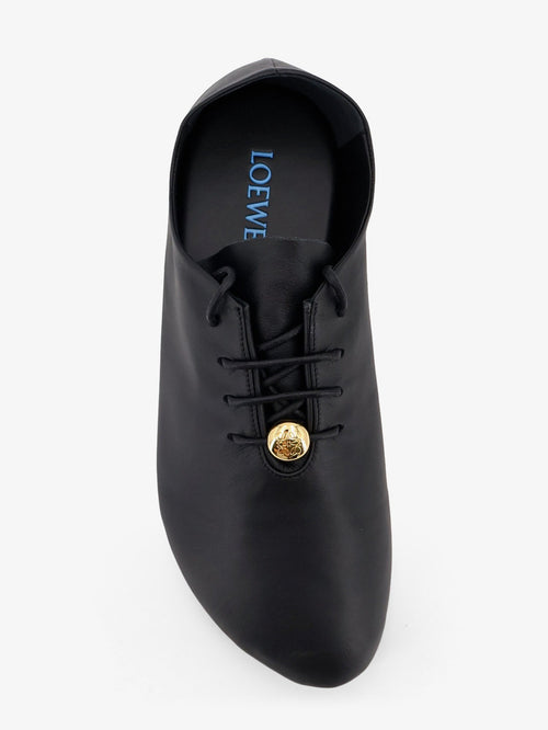 Loewe Pebble Soft Leather Sneakers - Black