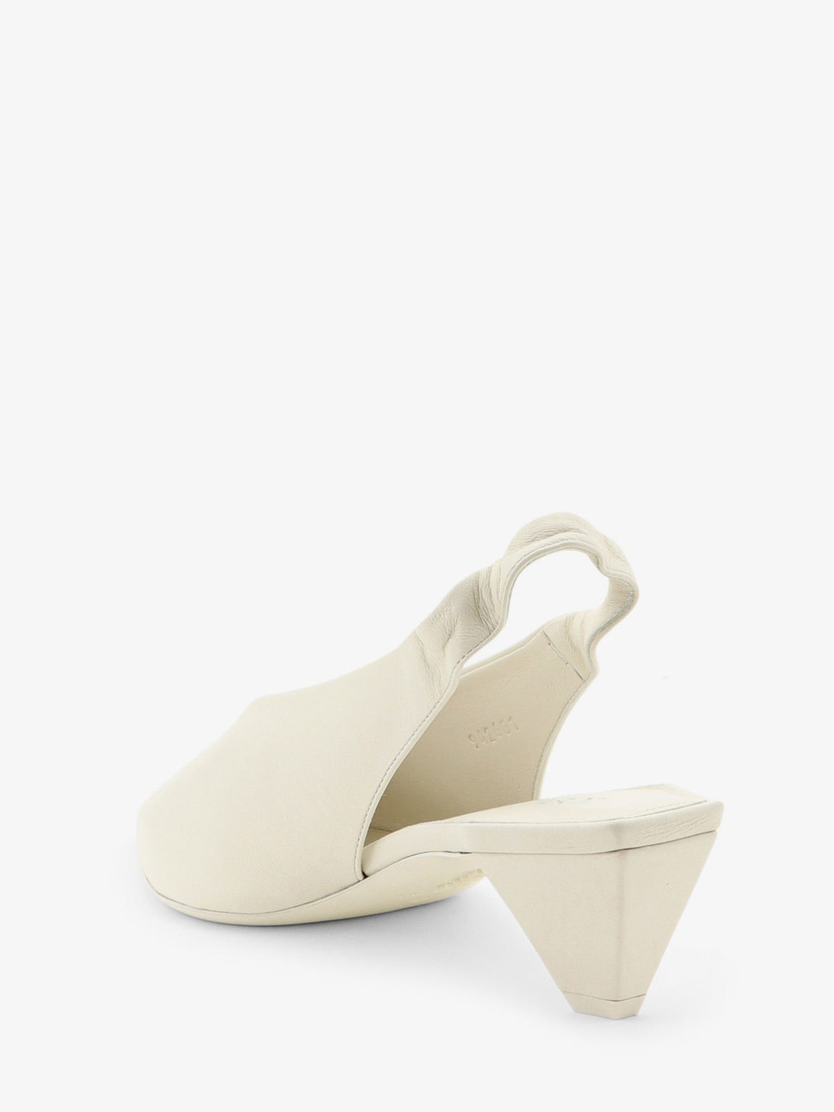 Loewe Origami Cubic leather slingback - White