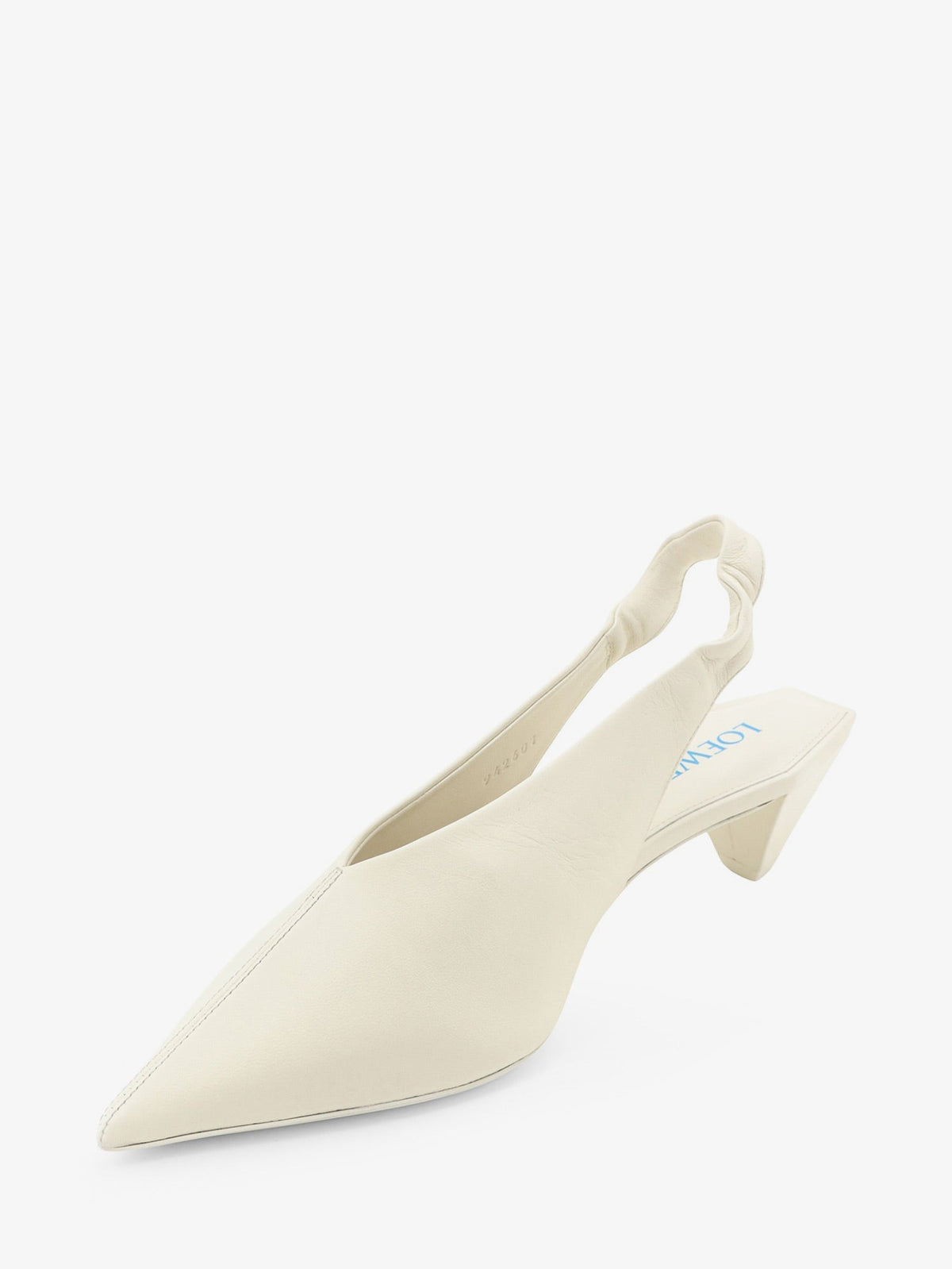 Loewe Origami Cubic leather slingback - White