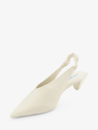 Loewe Origami Cubic leather slingback - White